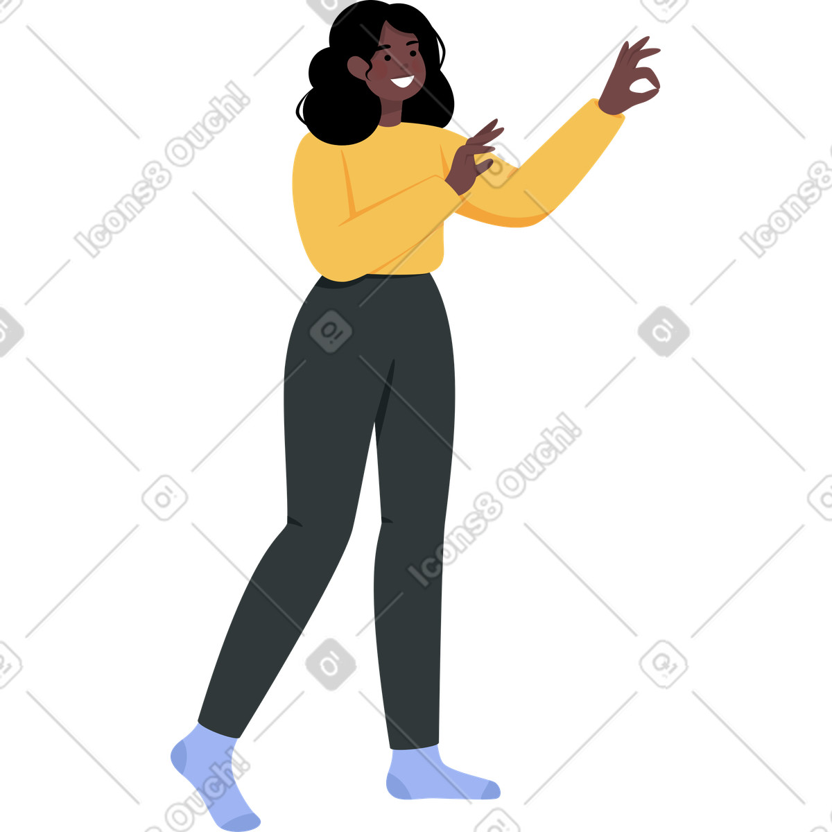 Ilustração de Mulher em no estilo Lagom para baixar em PNG, SVG