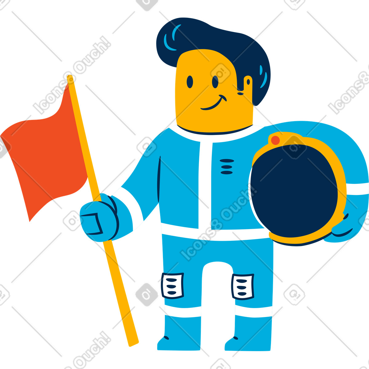Flame スタイルの 宇宙飛行士 のイラストをPNG、SVG形式でダウンロード
