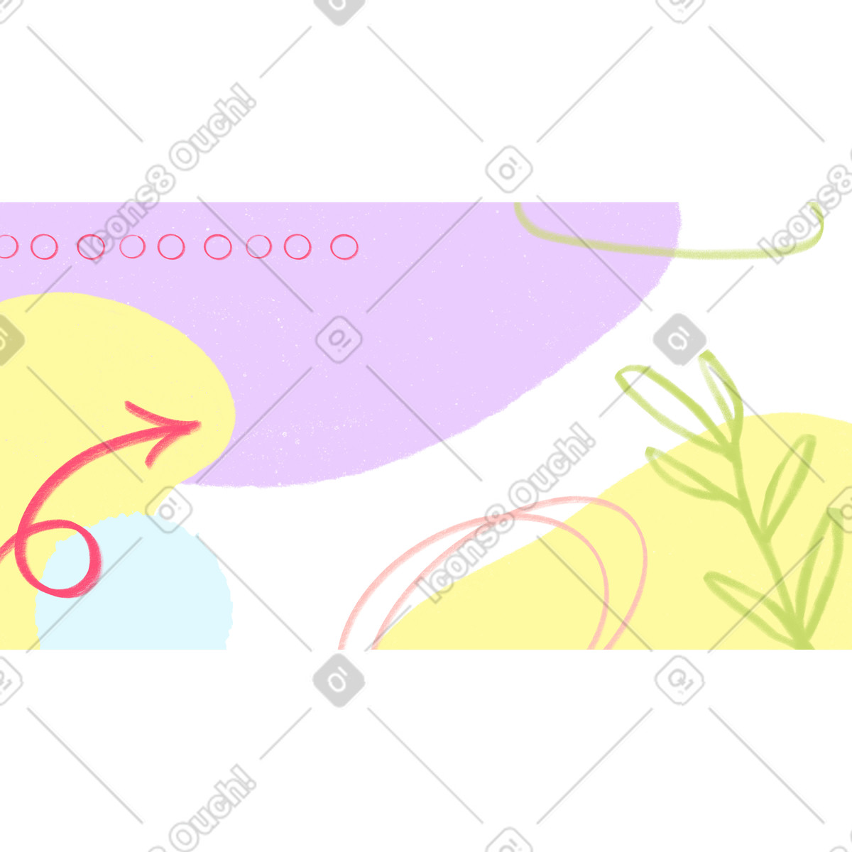 Abstract background with arrow illustration in Doodle style download in PNG, SVG