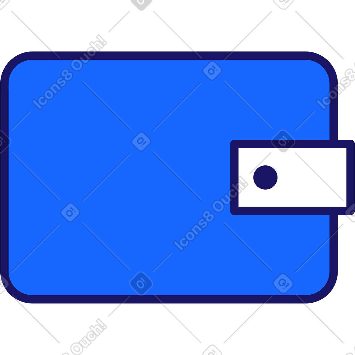 Illustration Portefeuille bleu dans le style Matey à télécharger aux formats PNG, SVG