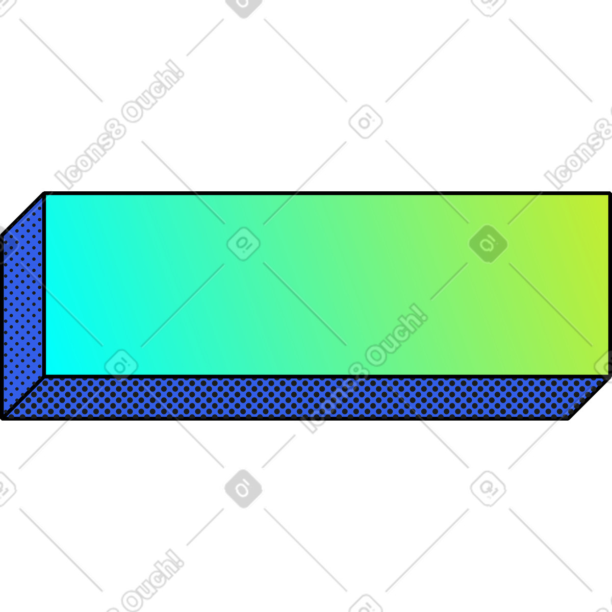 Block illustration in Memphis style download in PNG, SVG