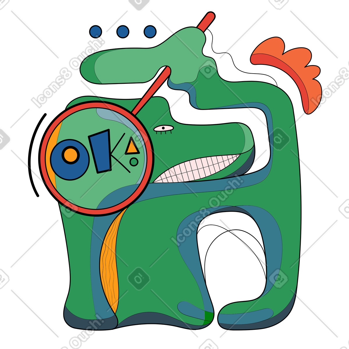 Zustimmung-Illustration im Surr-Stil als Download in PNG, SVG