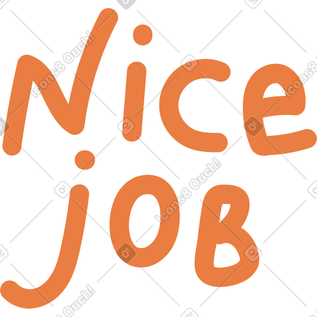Illustration Nice job dans le style Ginger Cat à télécharger aux formats PNG, SVG
