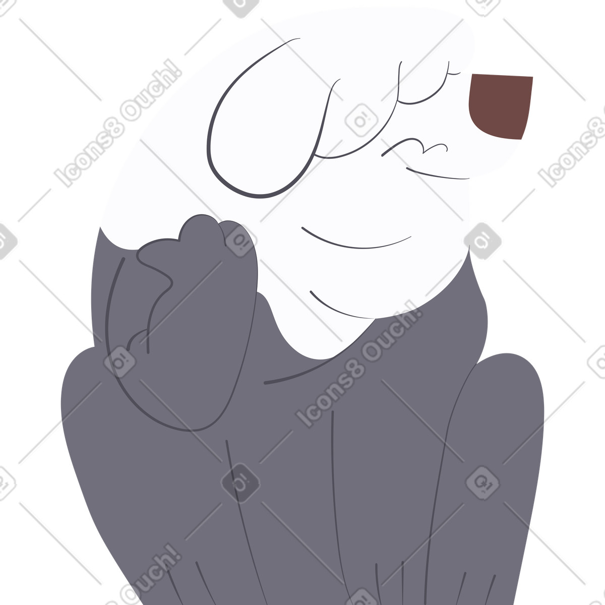 Ilustração de Cão pastor polonês em no estilo Woof para baixar em PNG, SVG