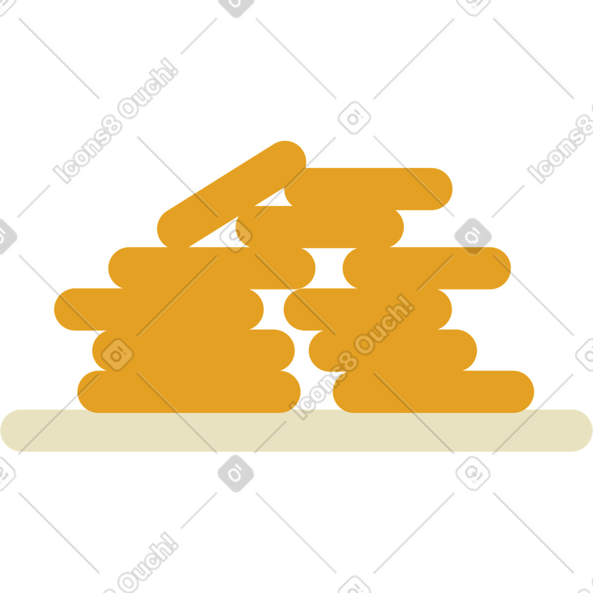 Cookie pile illustration in Arabica style download in PNG, SVG