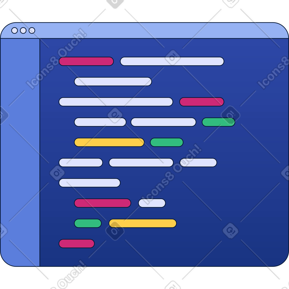 Interface illustration in PNG, SVG