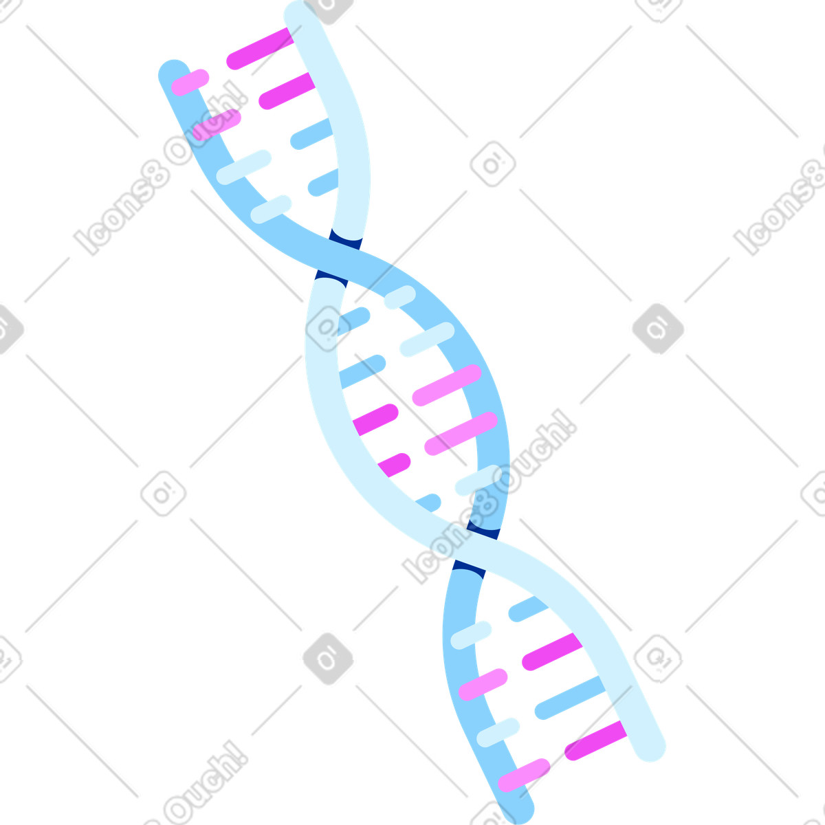 下载 Glossy 风格的 Dna链 插画，支持 PNG、SVG 格式