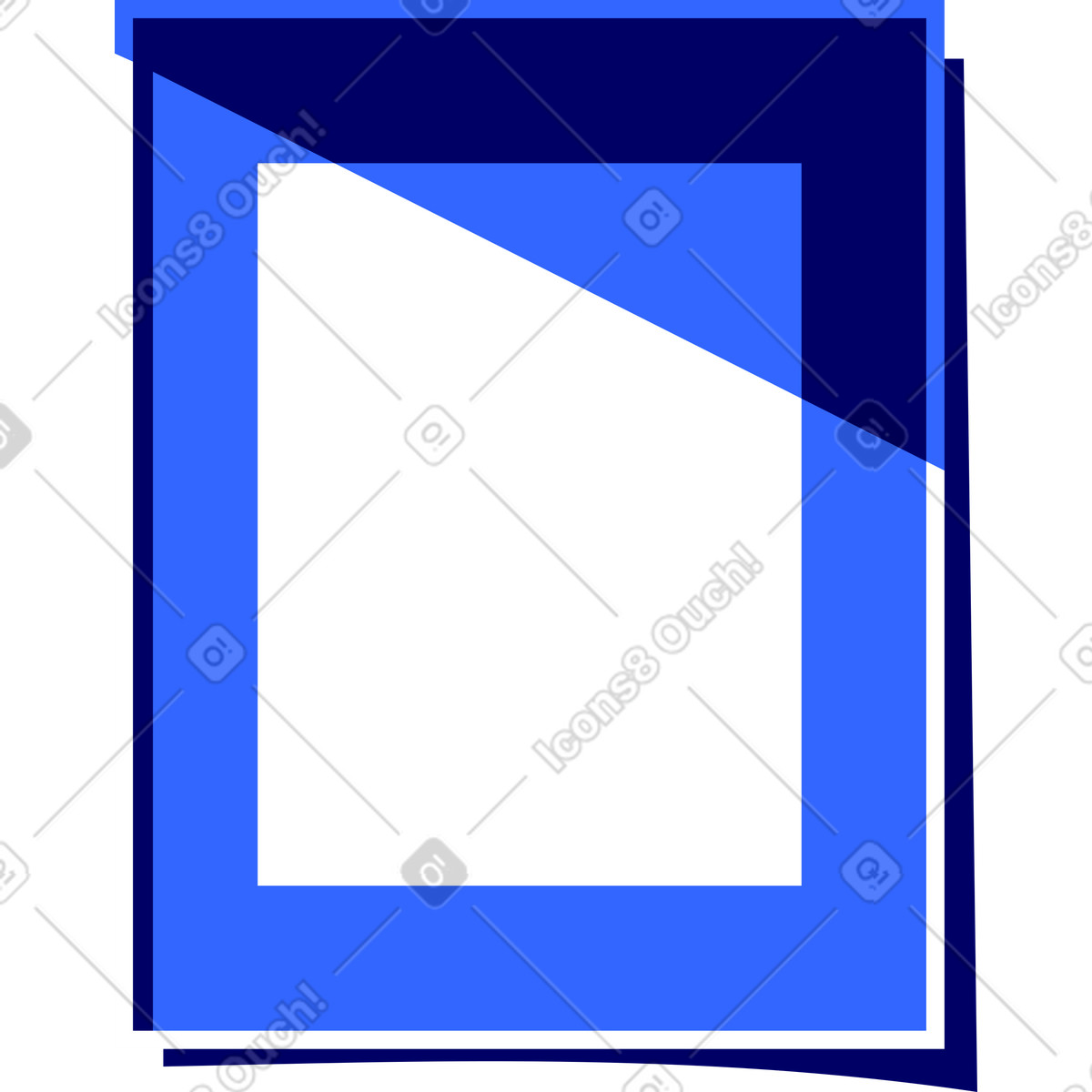 Leerer bilderrahmen-Illustration im Lounge-Stil als Download in PNG, SVG