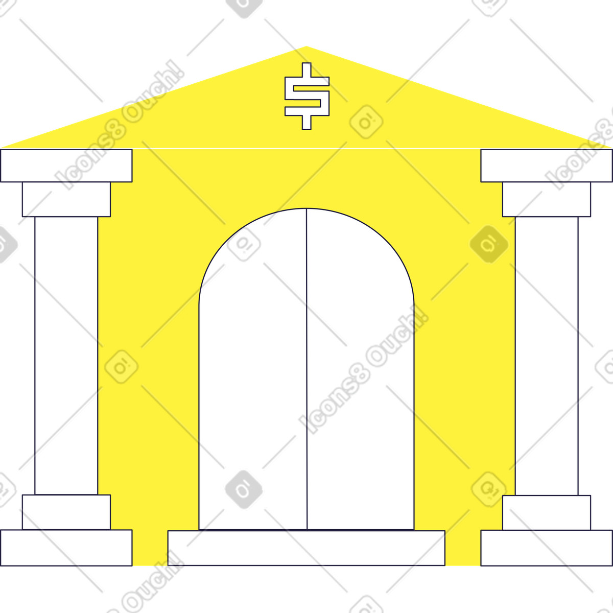 Mellow スタイルの バンク のイラストをPNG、SVG形式でダウンロード