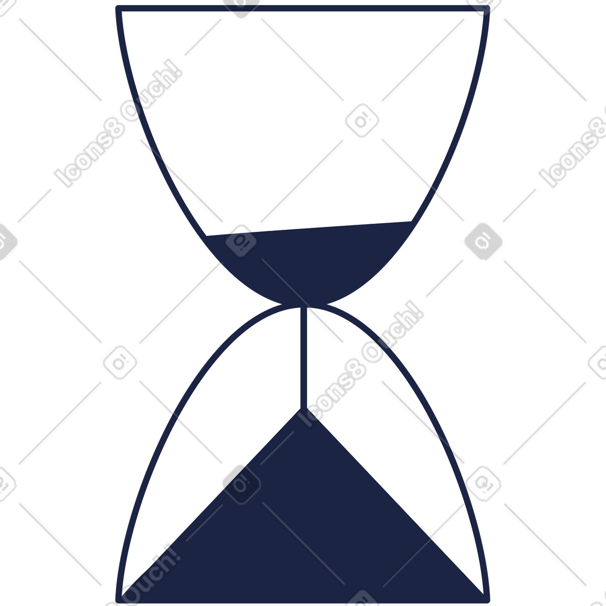 Ilustración Reloj de arena en estilo Urban Line a descargar en PNG y SVG