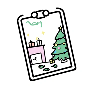 A vintage mirror with an ornate frame, positioned against a wall. The mirror reflects a cozy room filled with holiday decorations. There is a beautifully decorated Christmas tree in the corner, adorned with twinkling lights and colorful ornaments. Festive garlands drape across the mantelpiece, and a few candles flicker softly. The floor is sprinkled with pine needles and small presents wrapped in shiny paper. The overall atmosphere exudes warmth and celebration, enhanced by the mirror's gleaming surface that captures the scene's details.