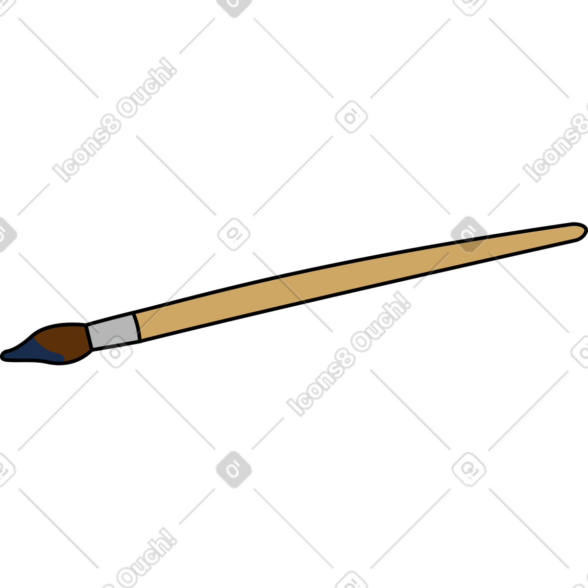 Brush illustration in Kindy style download in PNG, SVG