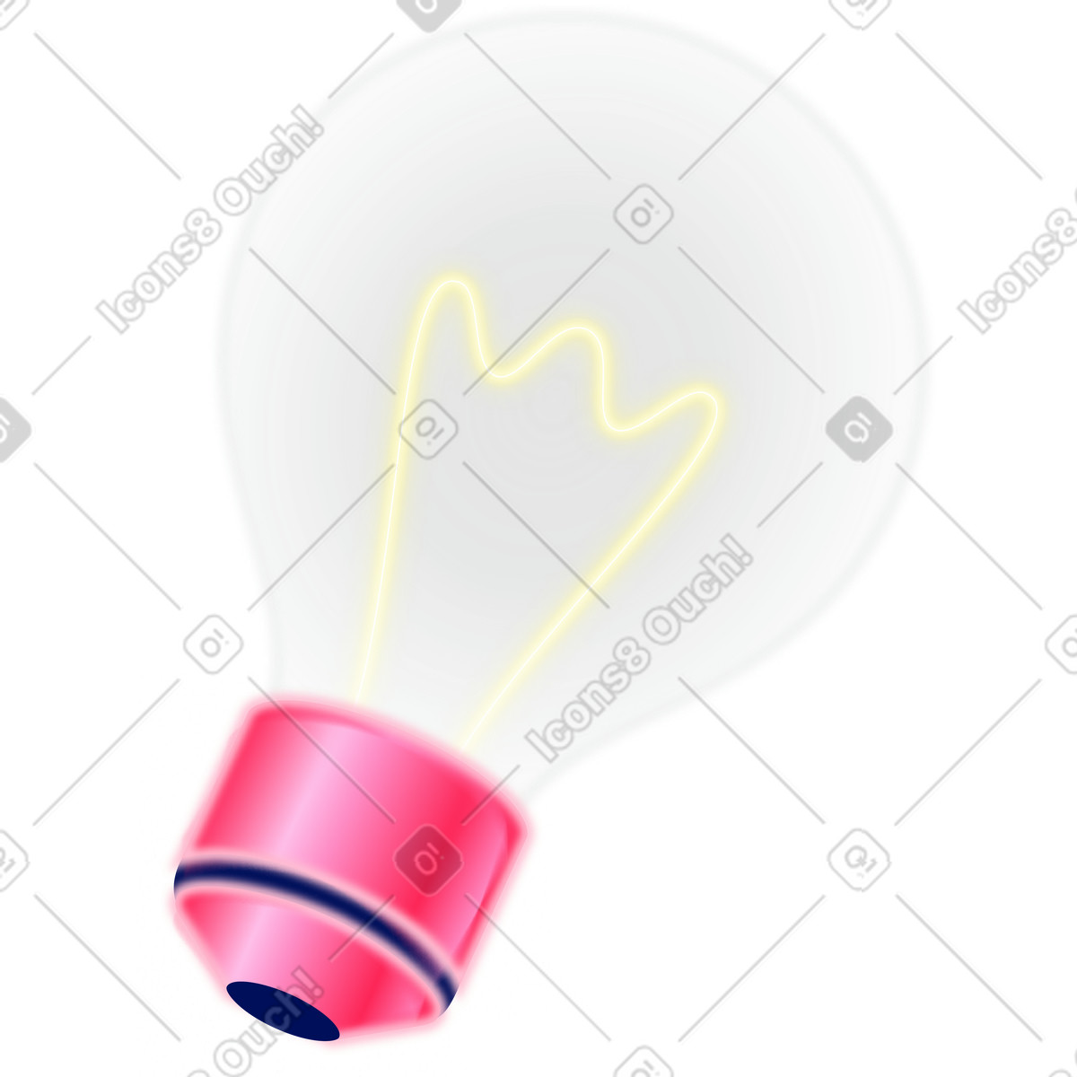 Bulb illustration in Burst style download in PNG, SVG