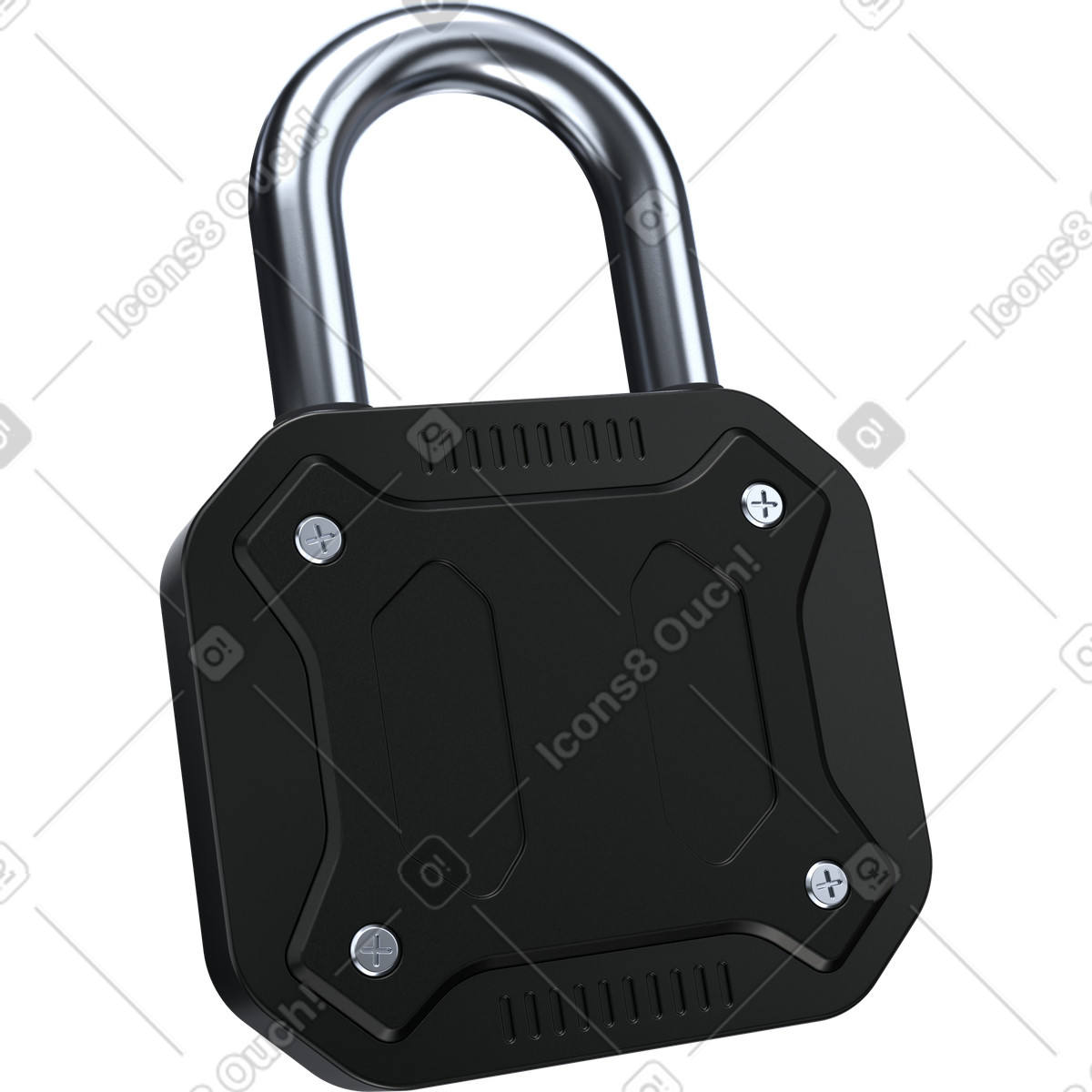 Cybersecurity lock, protection system, data privacy illustration in 3D Pro style download in PNG, SVG