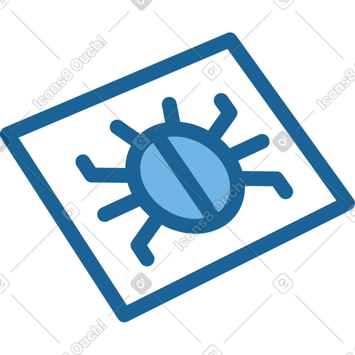 Ilustração de Ícone bug perspectiva em no estilo Natty para baixar em PNG, SVG