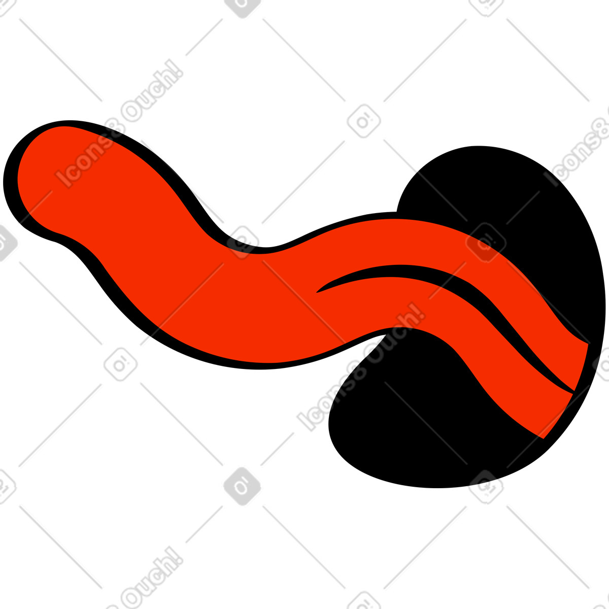 Zunge-Illustration im Looney-Stil als Download in PNG, SVG
