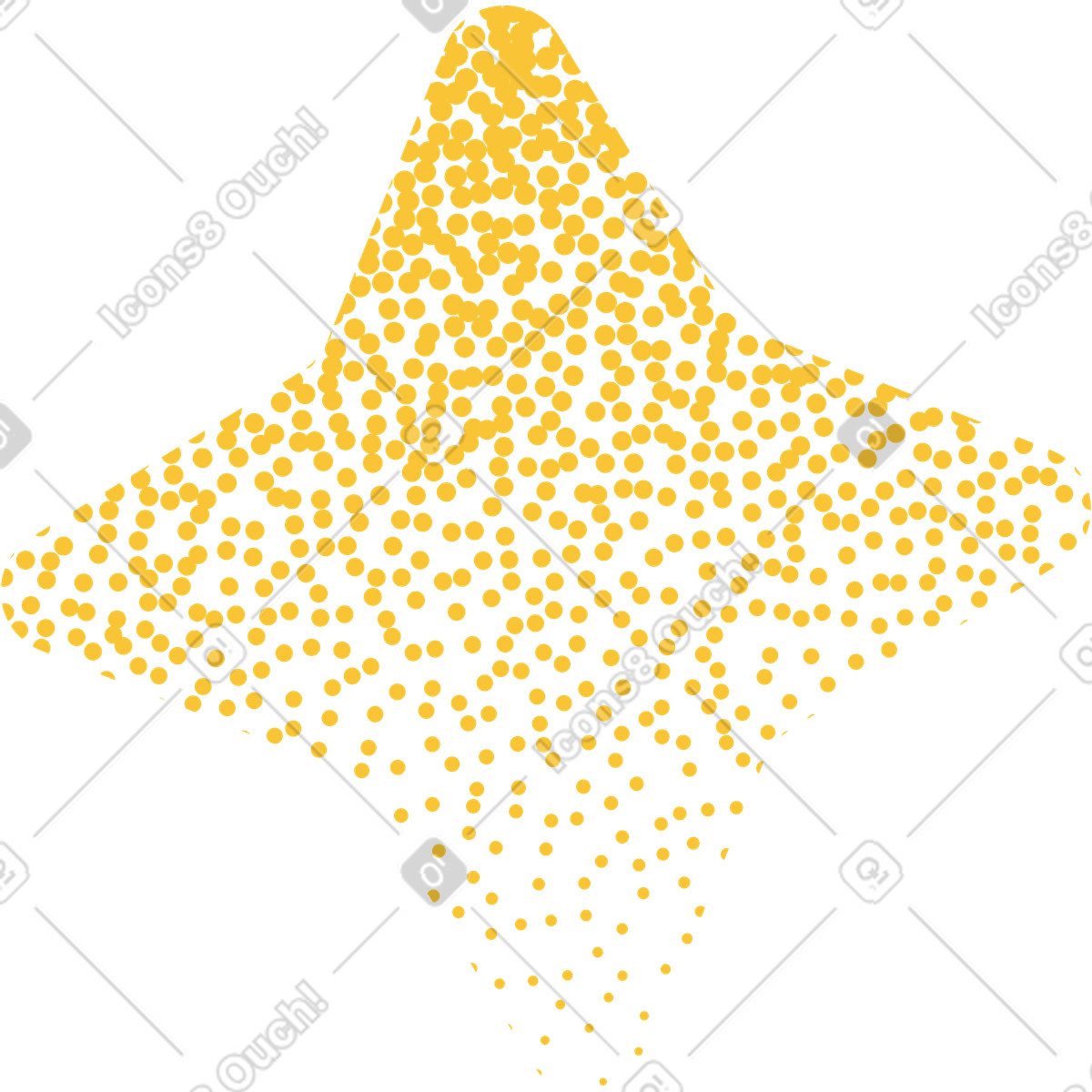 Ilustração de Four pointed halftone star em no estilo Grain para baixar em PNG, SVG