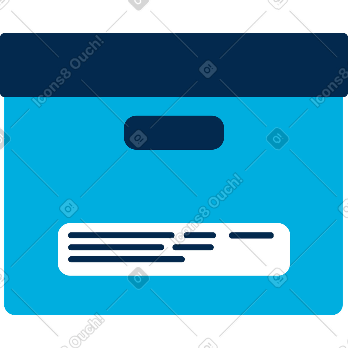 Flame スタイルの Box のイラストをPNG、SVG形式でダウンロード