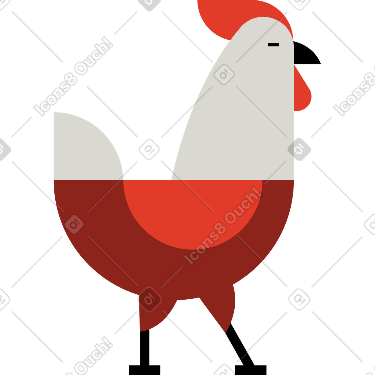 Schwanz-Illustration im Burgundy-Stil als Download in PNG, SVG