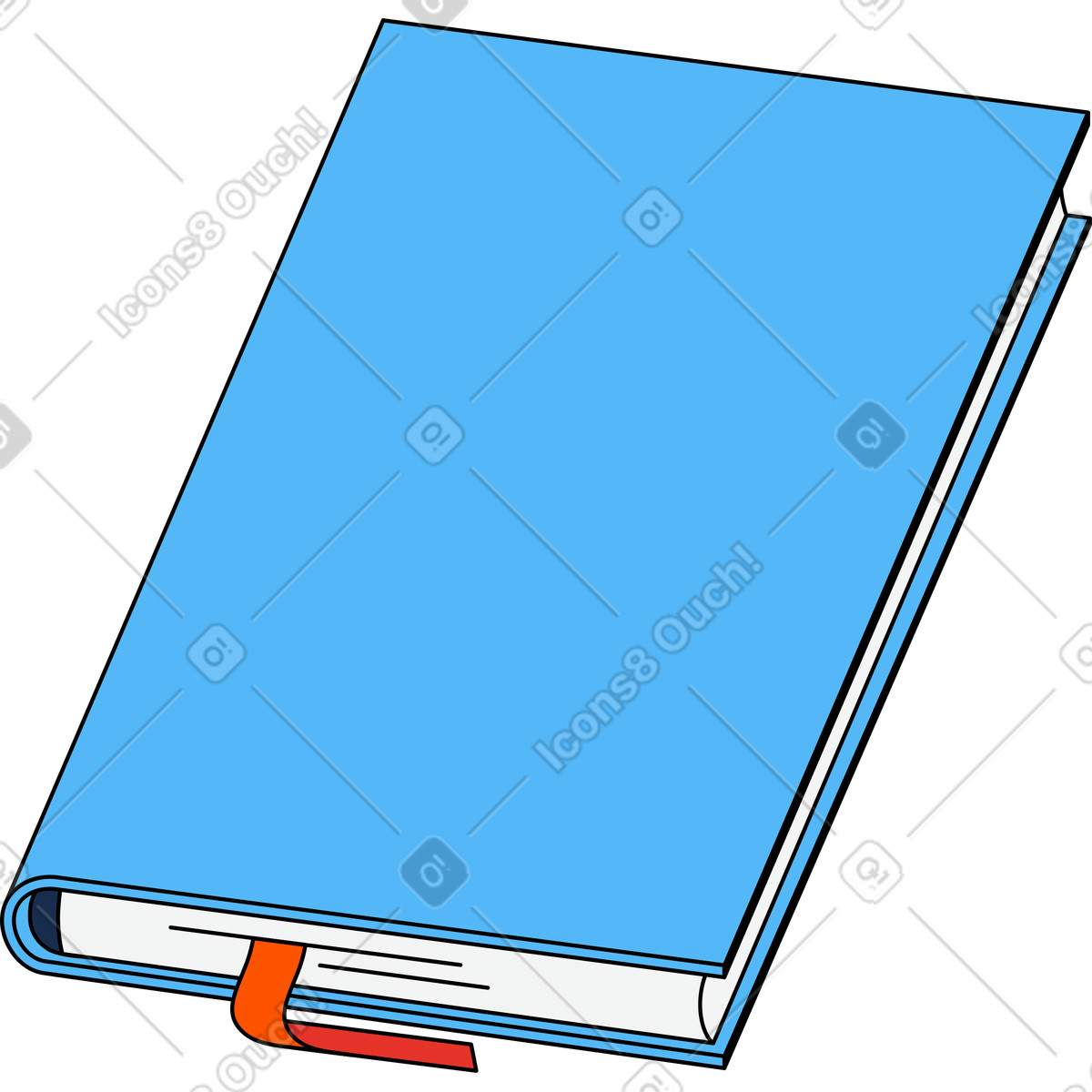 Ilustración Libro con marcador en estilo Kindy a descargar en PNG y SVG