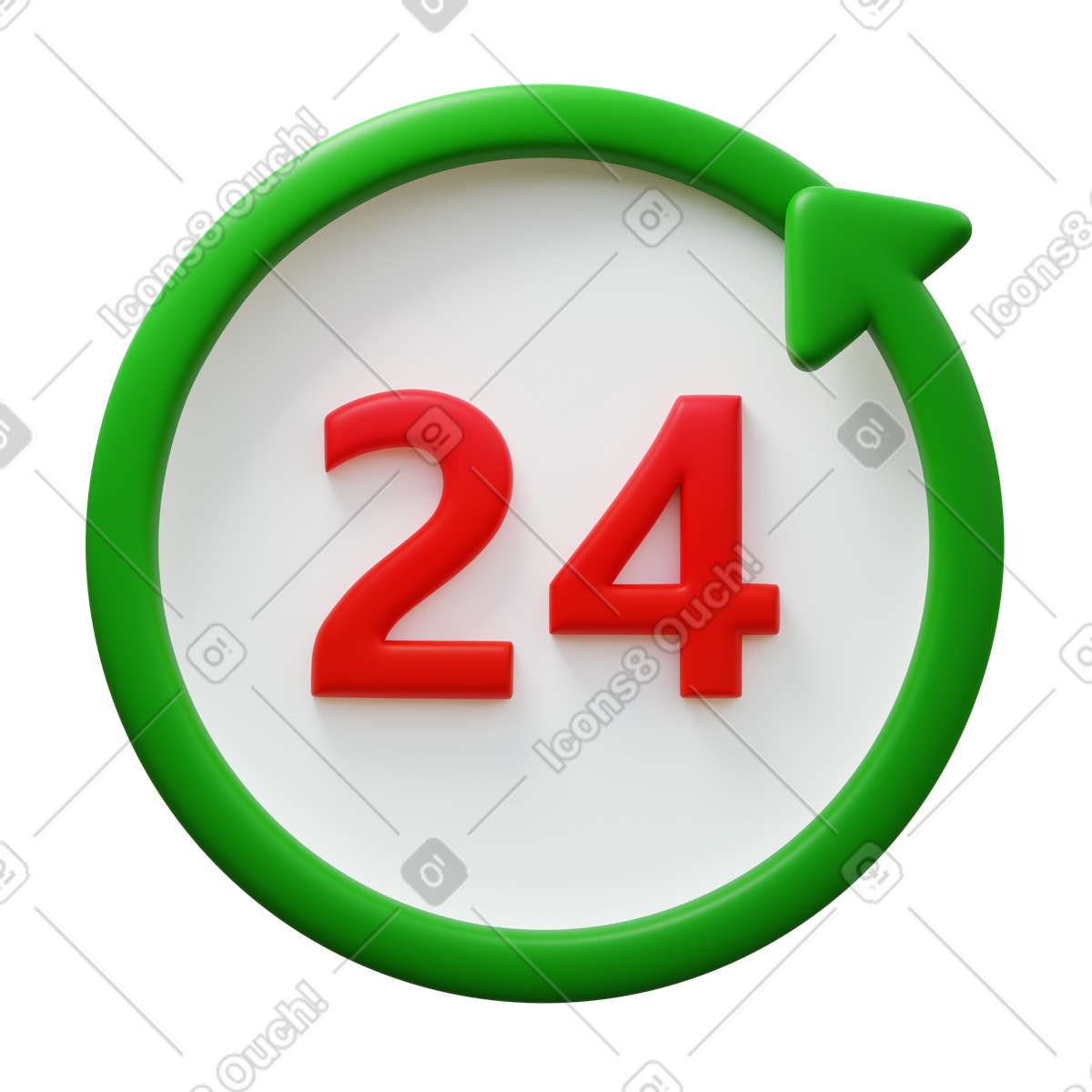 Ilustración Últimas 24 horas en estilo 3D Fluency a descargar en PNG y SVG