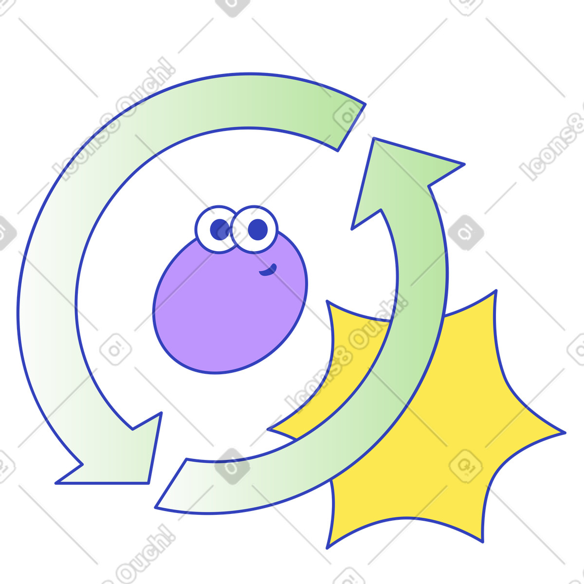 Continuous improvement and habit building, Consistency self-development, Progress tracking repetition illustration in Eyeful style download in PNG, SVG
