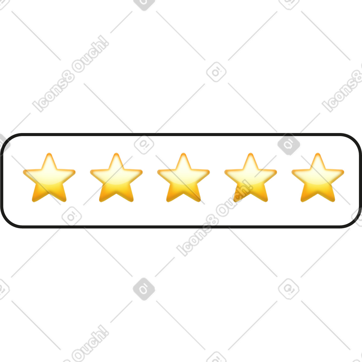 Fünf sterne-Illustration im Jumble-Stil als Download in PNG, SVG