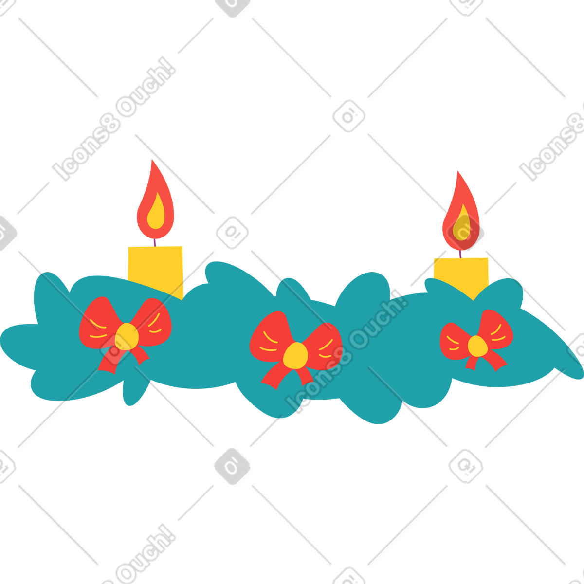 Ilustração de Decorações natal em no estilo Sammy para baixar em PNG, SVG