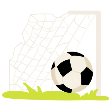 A black and white football strikes the back of a net, creating visible ripples that spread outward. The net is made of white mesh, with the tension causing it to contour around the ball. The scene captures the moment of impact, with the ball partially embedded in the net, emphasizing the force of the strike. The background is a simple field with green grass, adding context to the action.