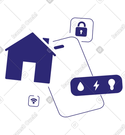 Smart home control unit on the phone 