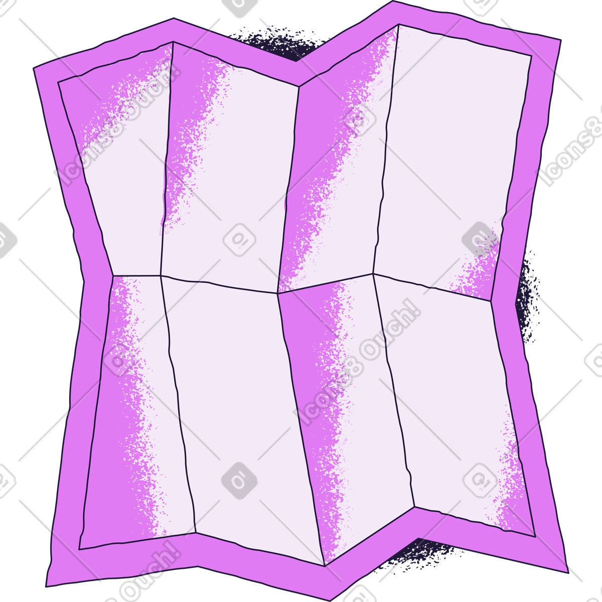Ilustración Mapa en estilo Conifer a descargar en PNG y SVG