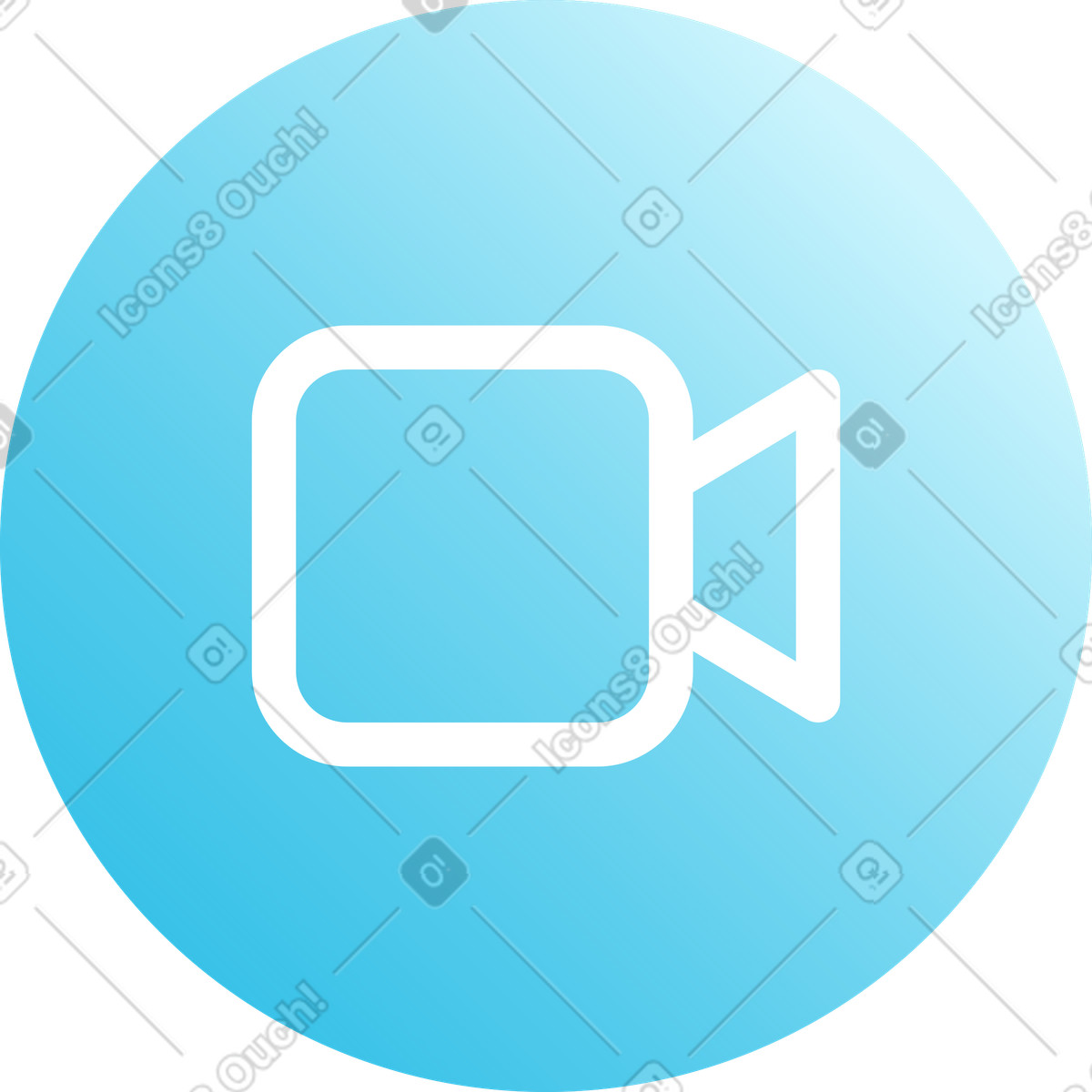 Blue round camera icon illustration in Colors style download in PNG, SVG
