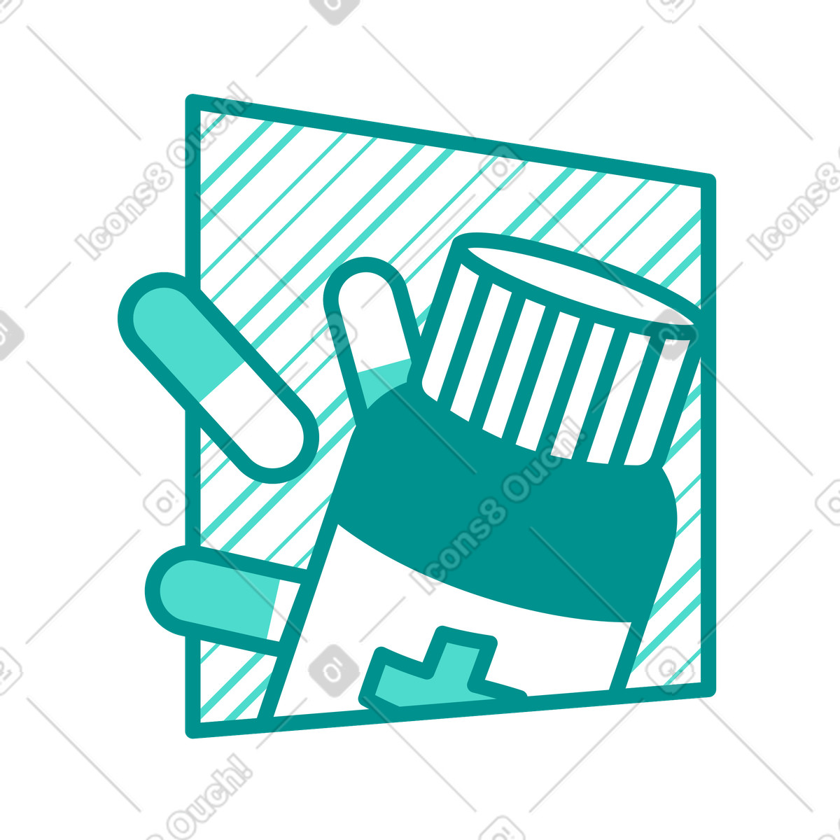 Иллюстрация Бутылочка с лекарством и капсулами в PNG и SVG