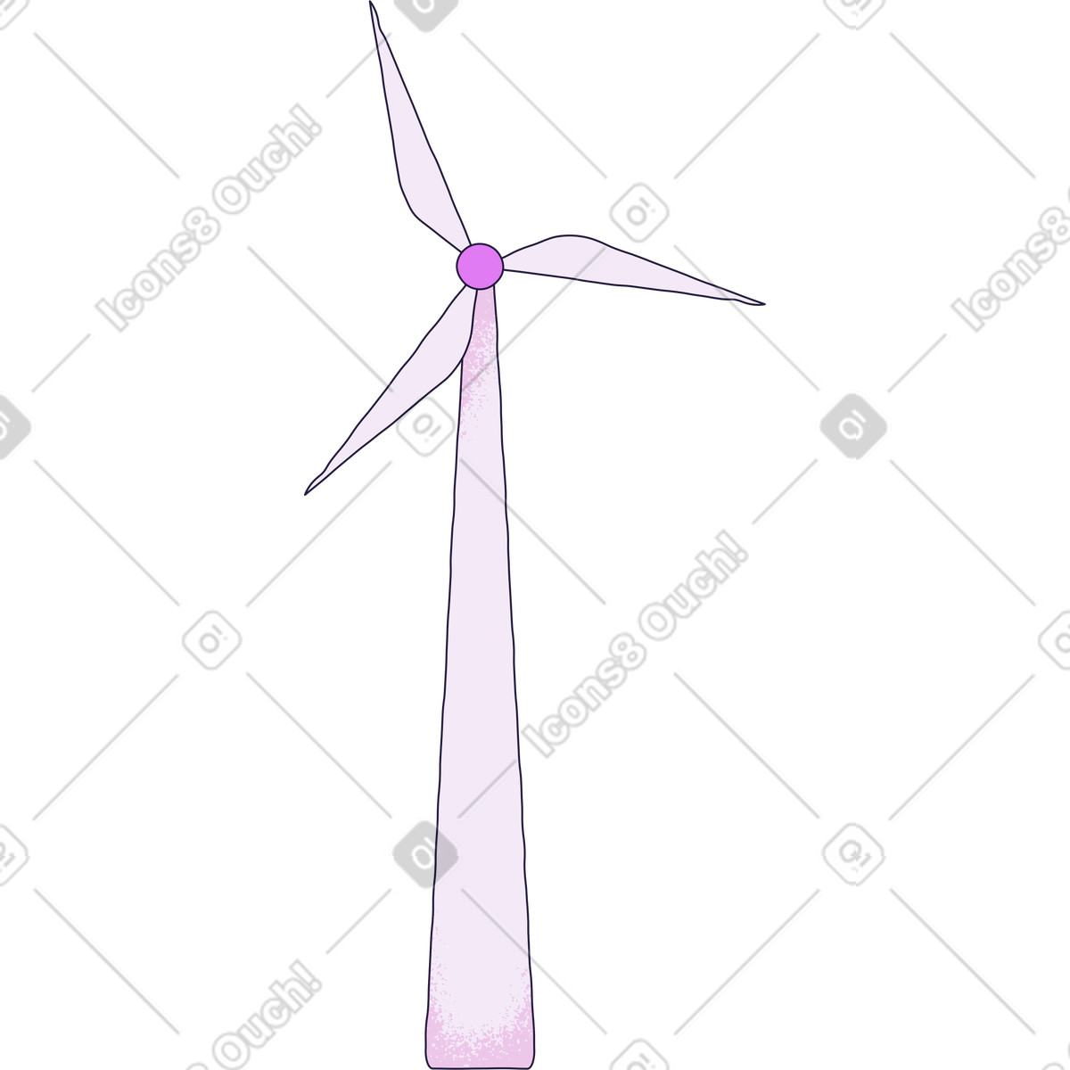Illustration Moulin à vent dans le style Conifer télécharger aux formats PNG, SVG