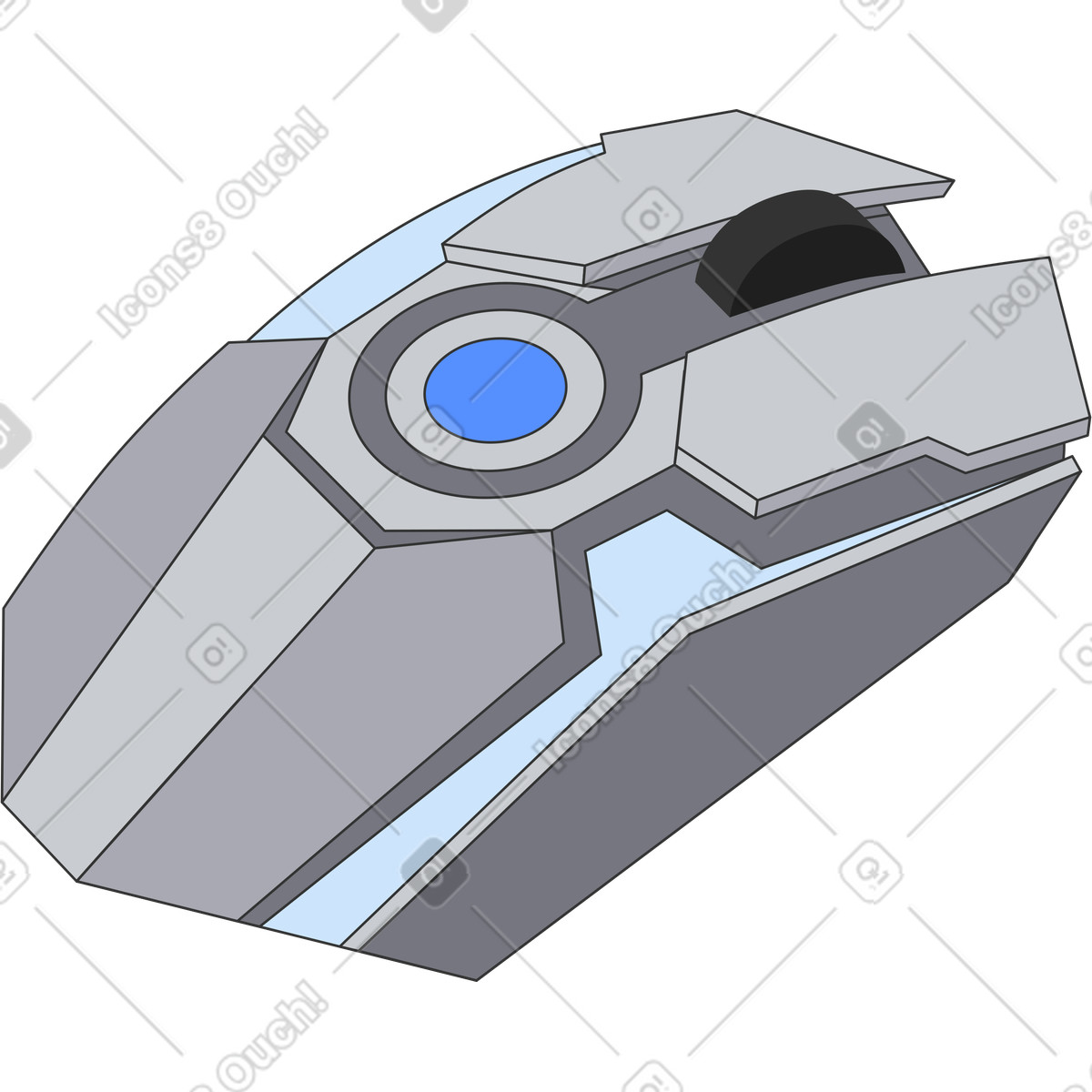 Mouse da gioco illustrazione in stile Kit scarica in PNG, SVG