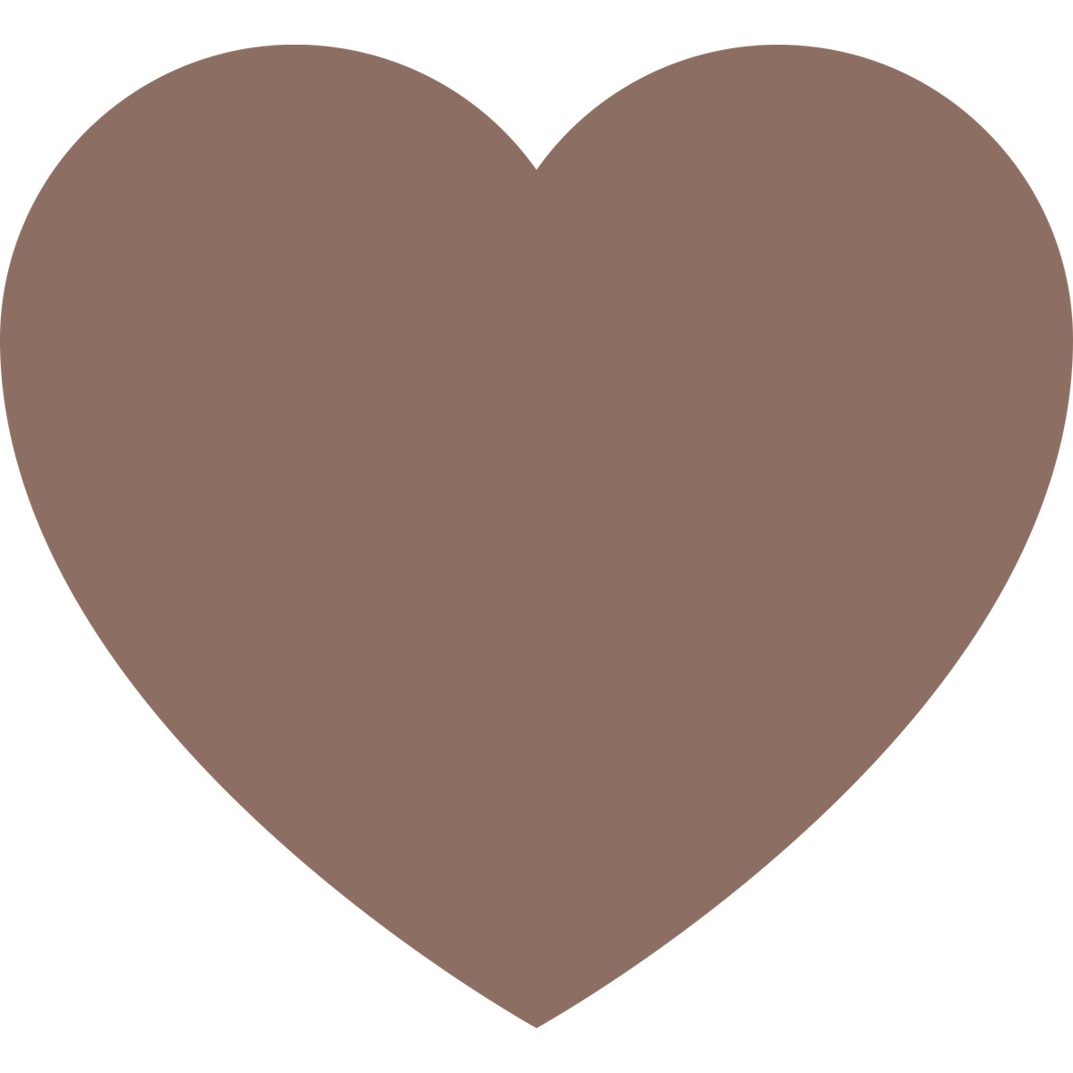 Heart brown illustrazione in stile Fogg scarica in PNG, SVG