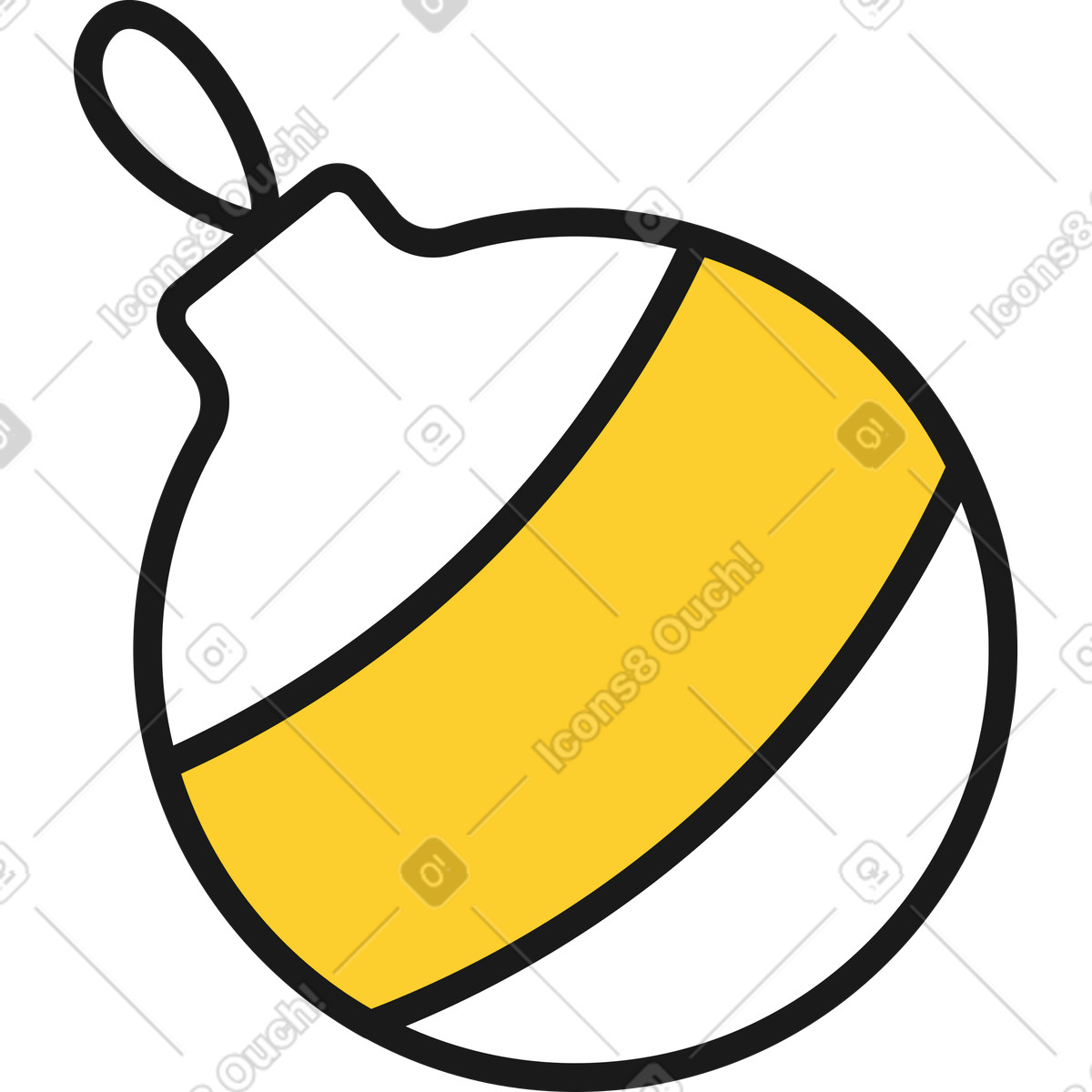 Illustration Boule de noel dans le style Taxi à télécharger aux formats PNG, SVG