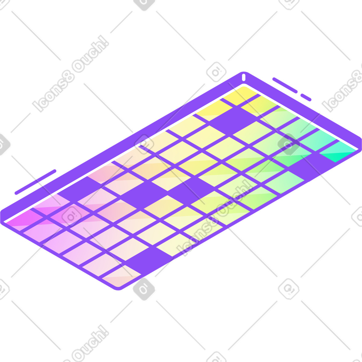 Иллюстрация Клавиатура в стиле Holographic — скачать в форматах PNG, SVG