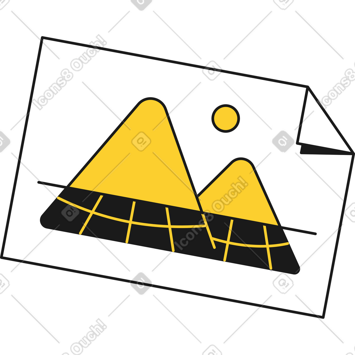 下载 Taxi 风格的 与金字塔的图片 插画，支持 PNG、SVG 格式