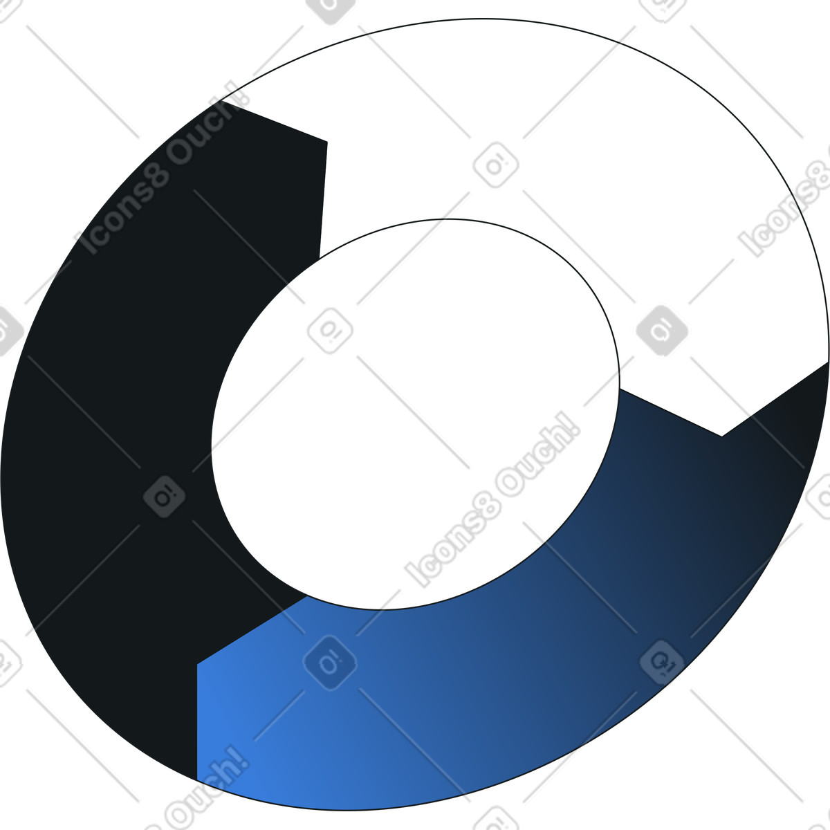 Cycle wheel illustration in Midnight style download in PNG, SVG