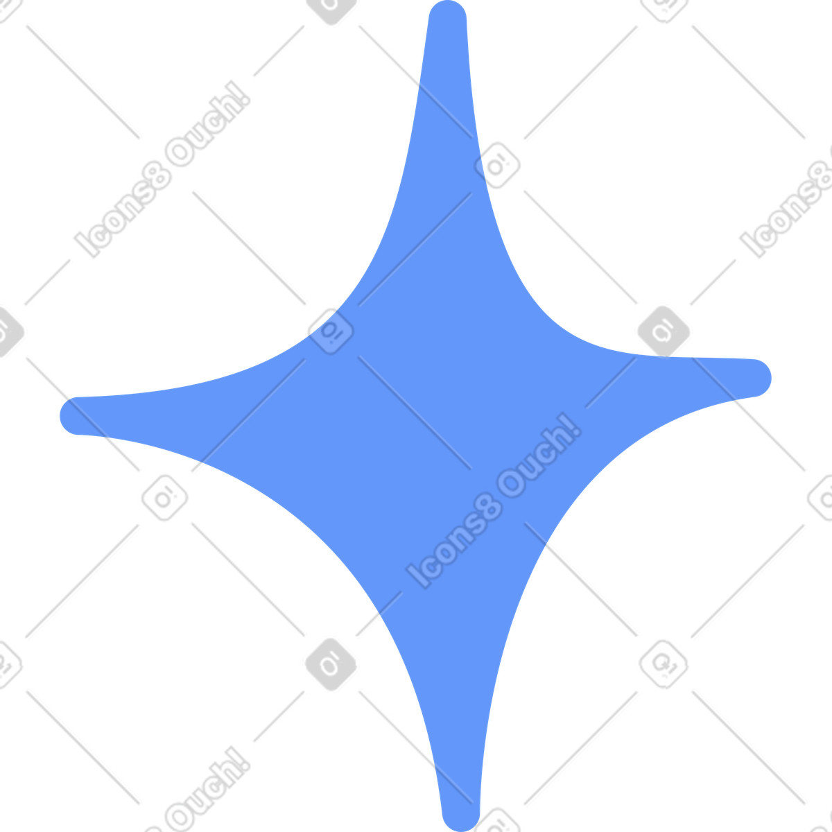 Stella blu illustrazione in stile Plain scarica in PNG, SVG