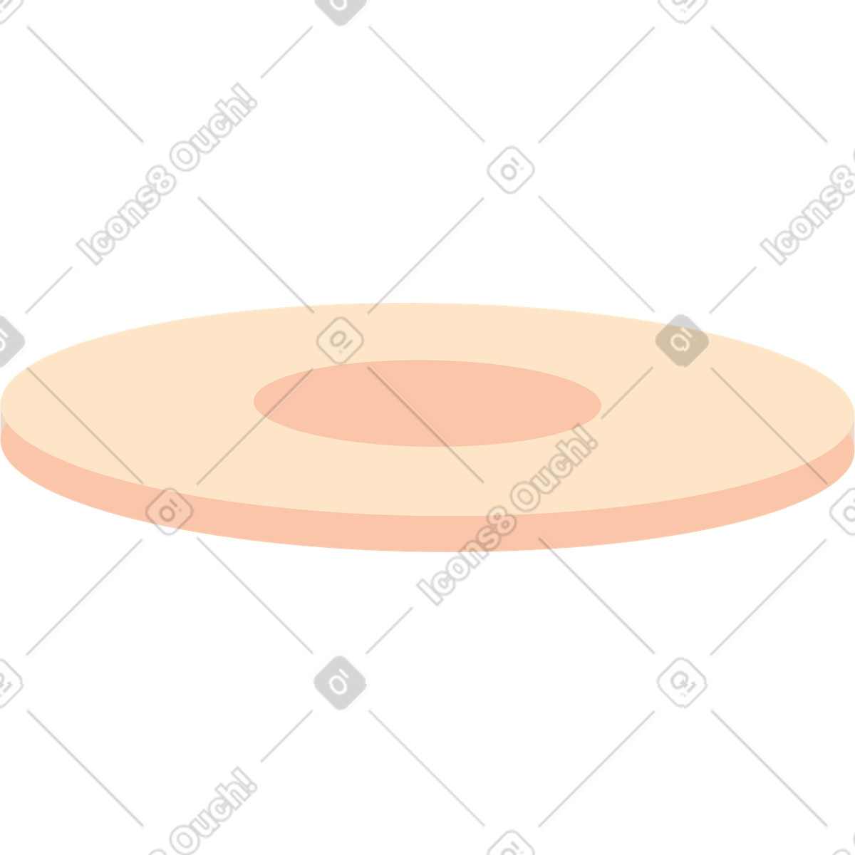 Ilustración Platillo beige en estilo Fizzy a descargar en PNG y SVG