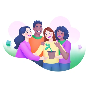 A group of friends standing together in a circle, symbolizing support and stability in relationships.
