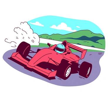 A race car driver pushing the limits on a winding track during a race.