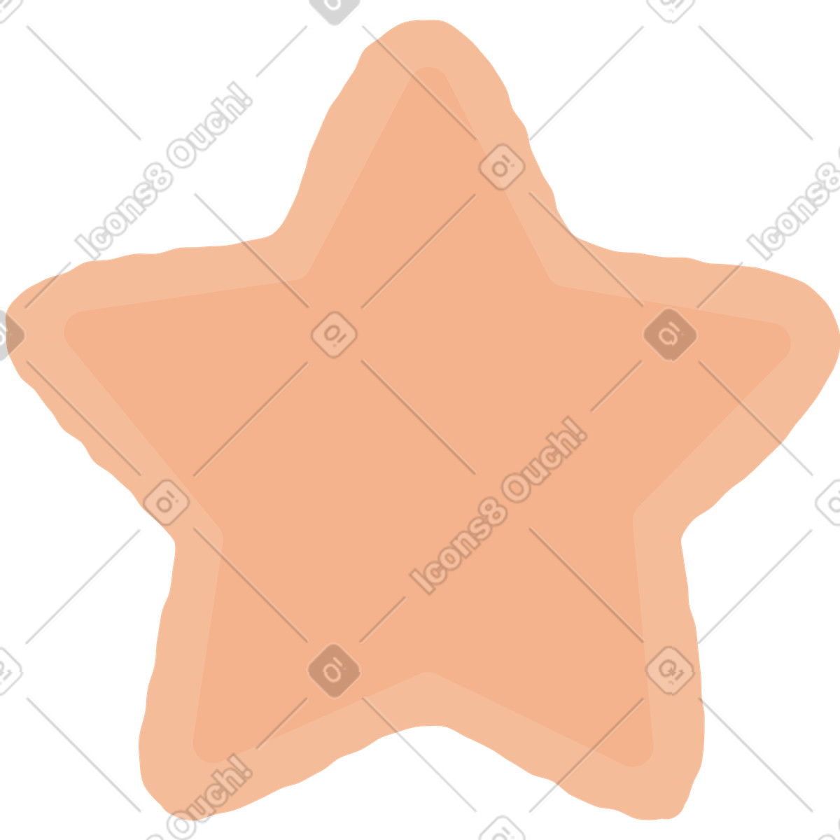 Ilustração de Estrela em no estilo Stripy para baixar em PNG, SVG