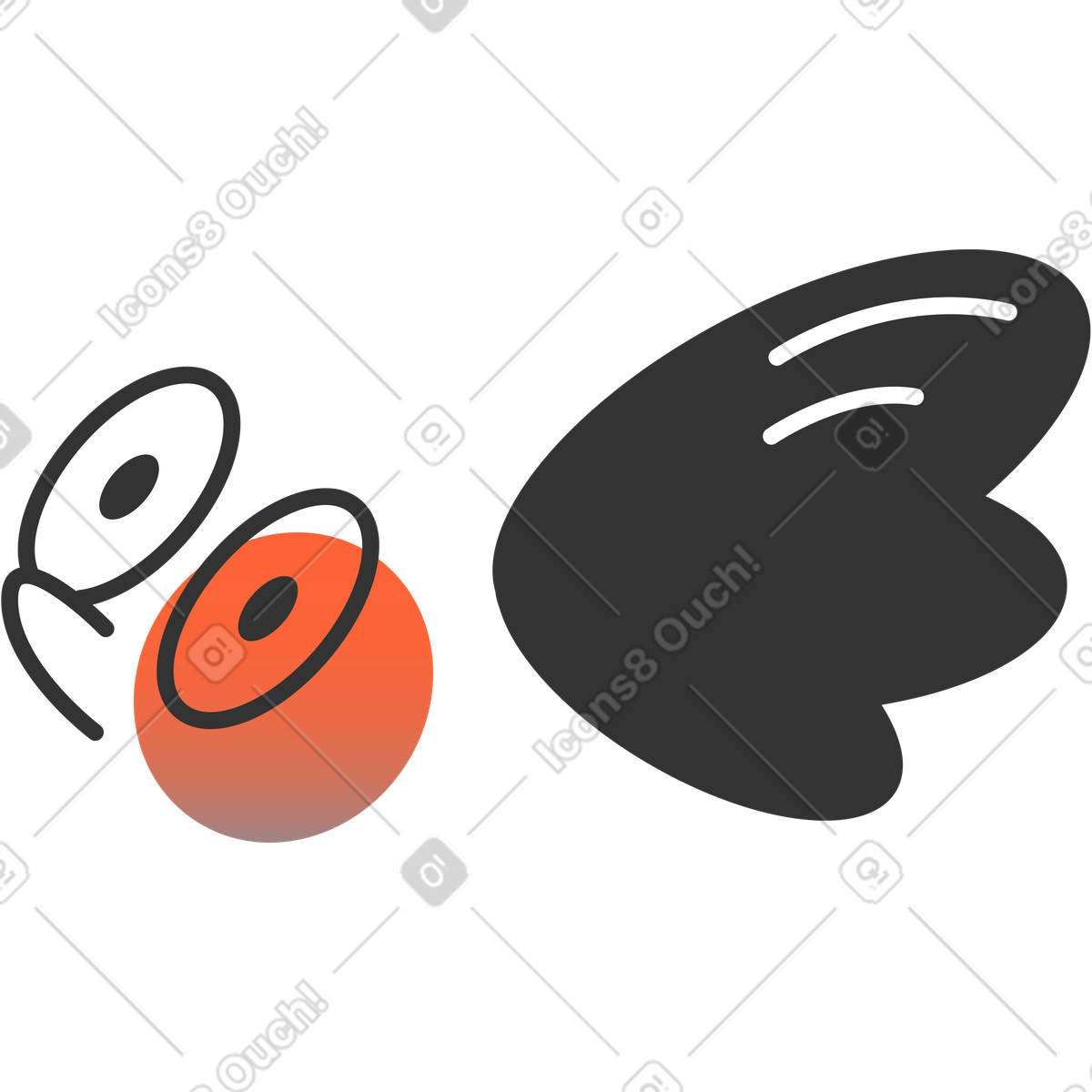 Ilustração de Cabeça em no estilo Crayon para baixar em PNG, SVG