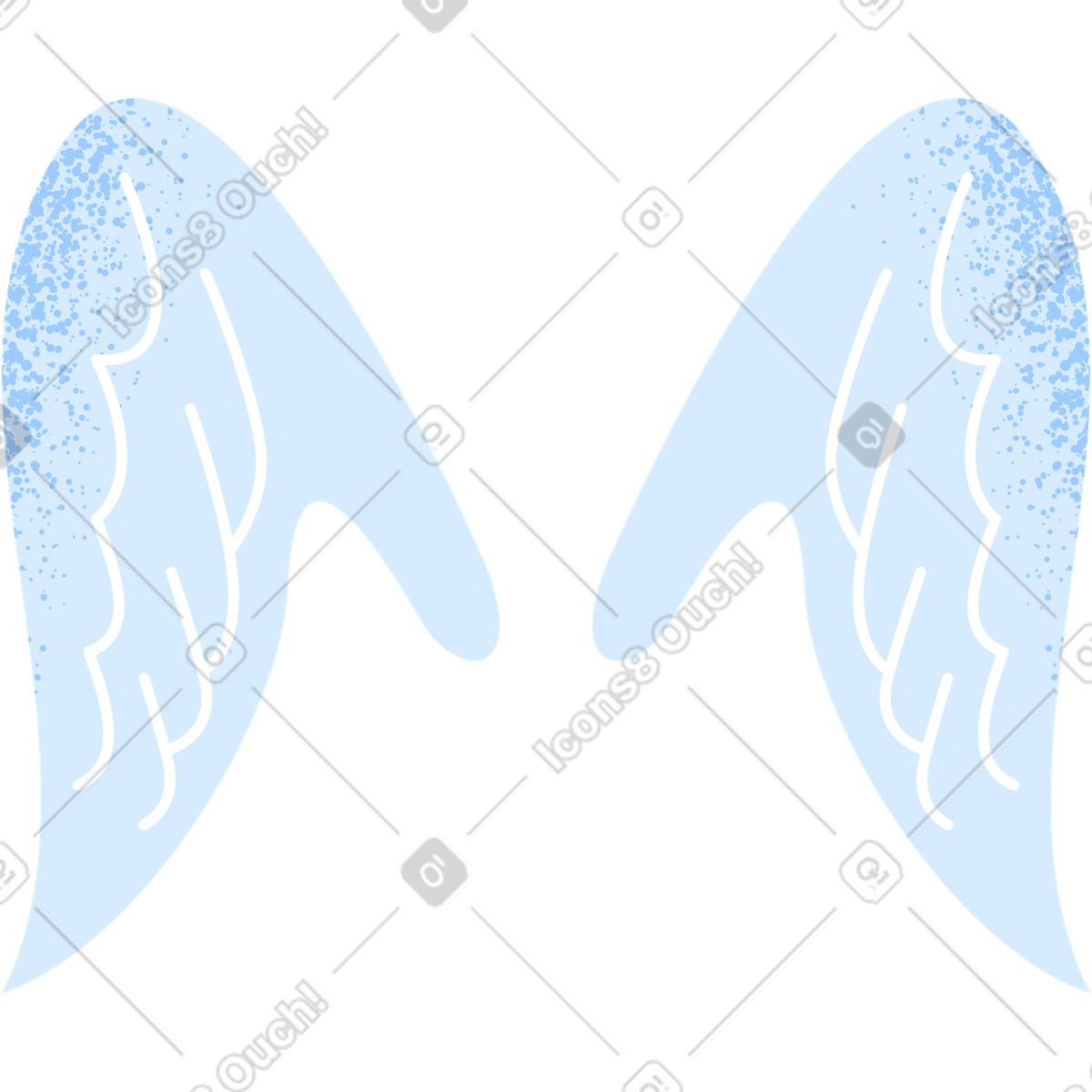 Pale スタイルの 天使の翼 のイラストをPNG、SVG形式でダウンロード