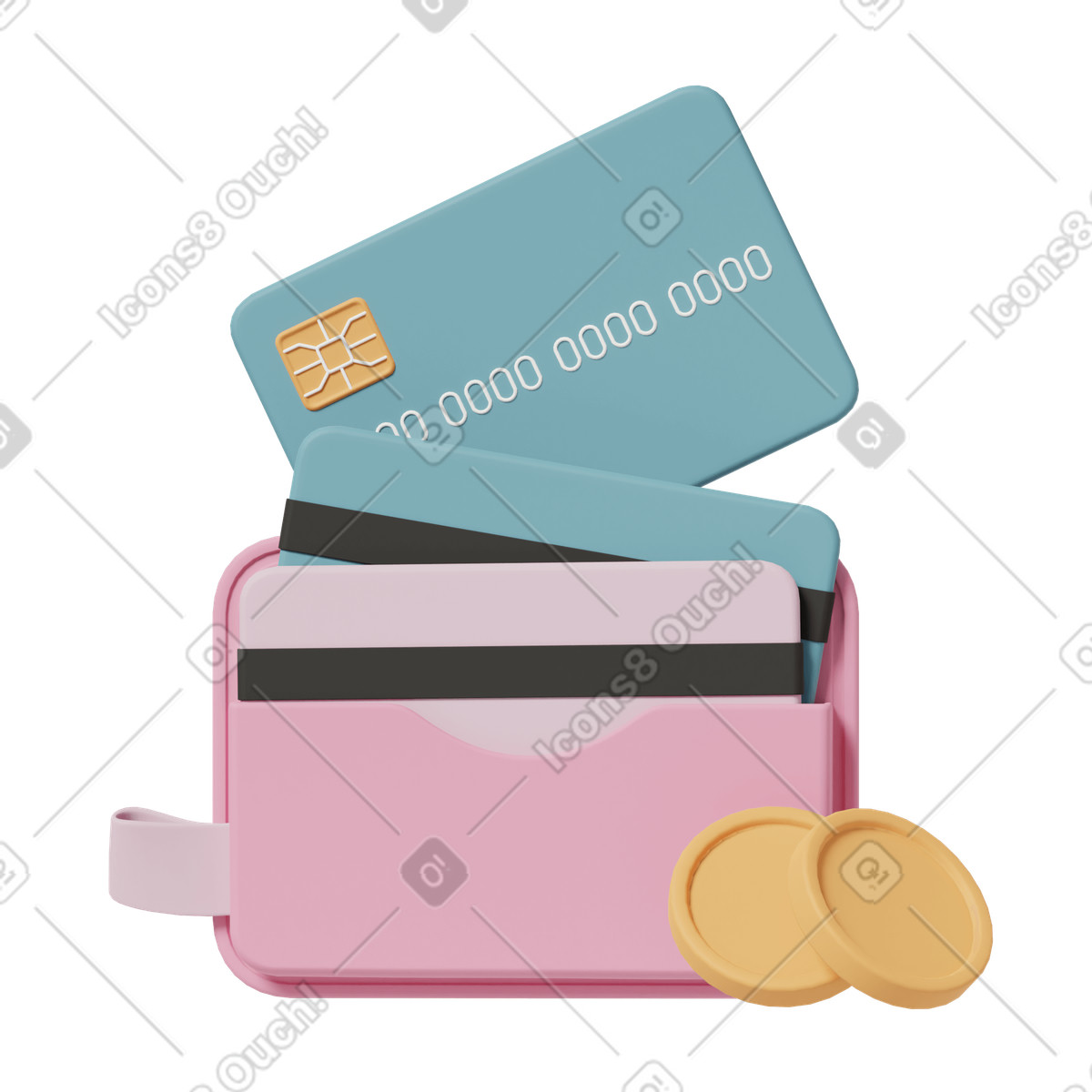 Ilustración Card holder en estilo 3D Casual life a descargar en PNG y SVG