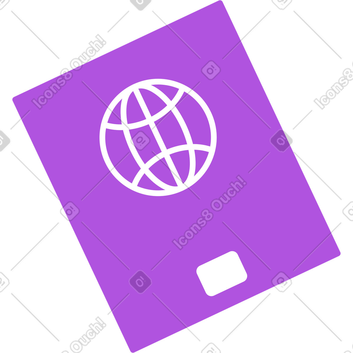 Lila pass-Illustration im Grapy-Stil als Download in PNG, SVG