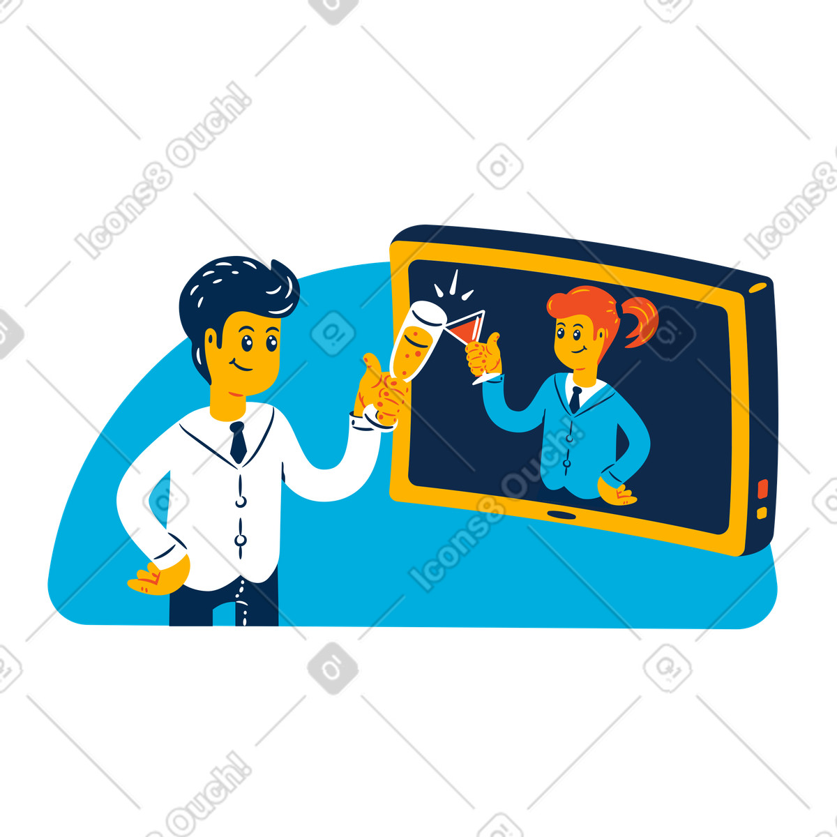 Ilustração de Data online em PNG e SVG